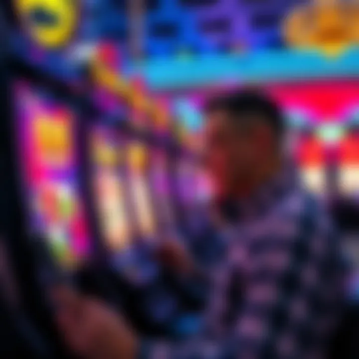 Strategic Gameplay on Tropicana Slots A strategic player analyzing gameplay on a Tropicana slot machine