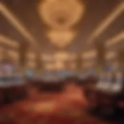 A panoramic view of a modern casino in Macau