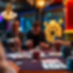 A strategic card game in action