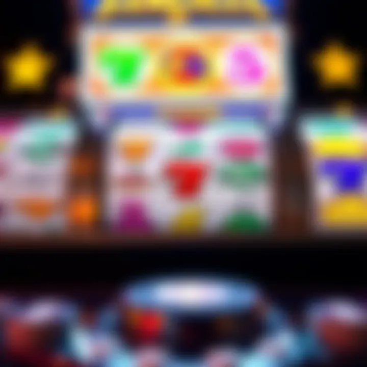 Uspin Slot Machine Reels Close-up of Uspin slot machine reels displaying various symbols and potential winning combinations