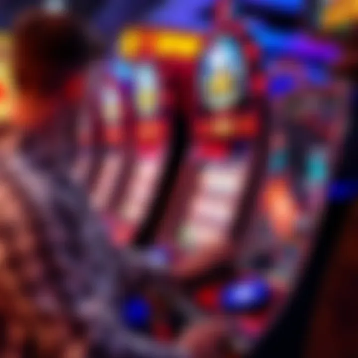 Strategic Gameplay on Uspin Slot Machine Player engaging with the Uspin slot machine, demonstrating strategic gameplay techniques