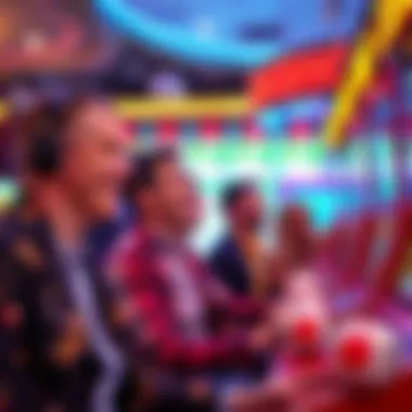 Excitement Among Video Bingo Enthusiasts A group of enthusiastic players enjoying a video bingo game session