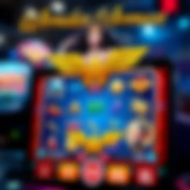 Wonder Woman Slots app interface showcasing vibrant graphics